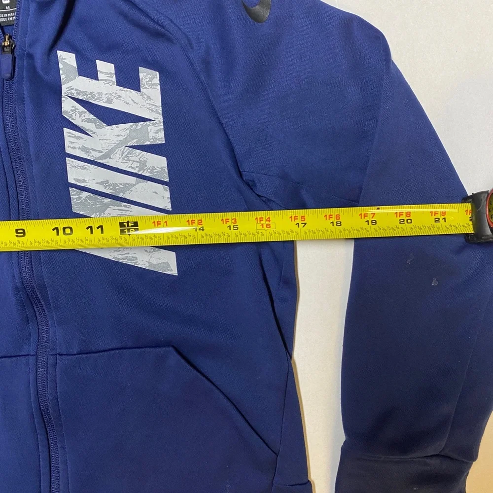 Nike Boys Medium Blue Drifit‎ Zip Up Hoodie